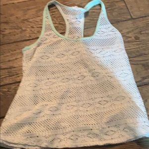 White cover up tank top